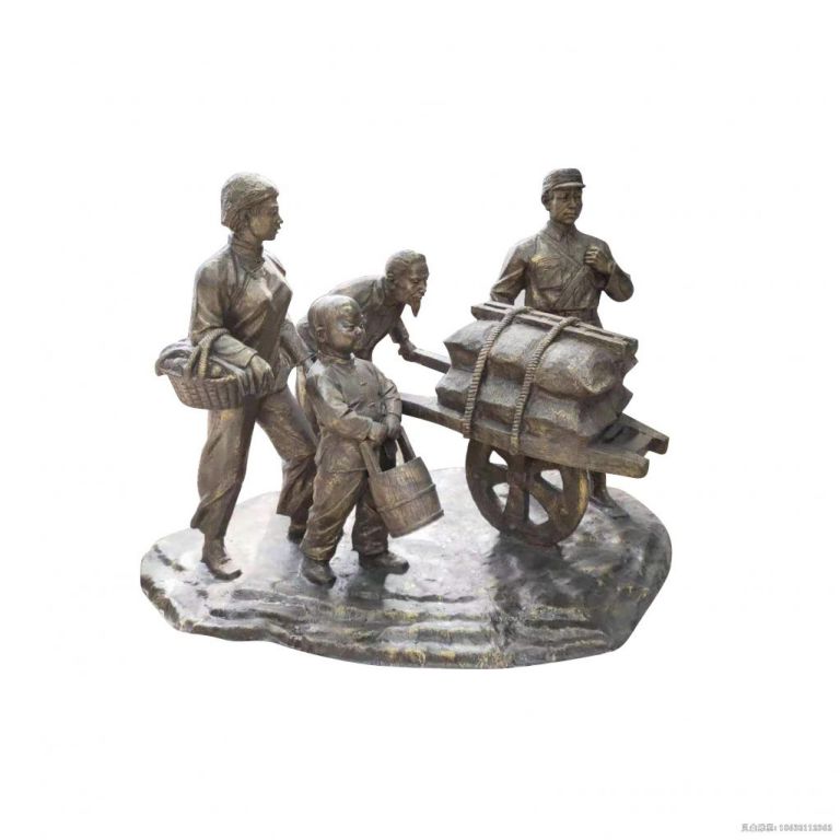 八路军人物铜雕 (36)