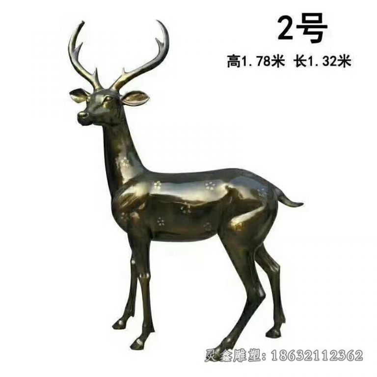 梅花鹿动物铜雕