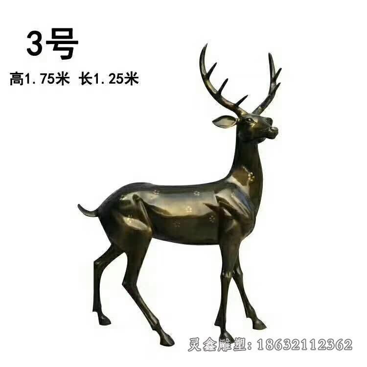 梅花鹿动物景观铜雕