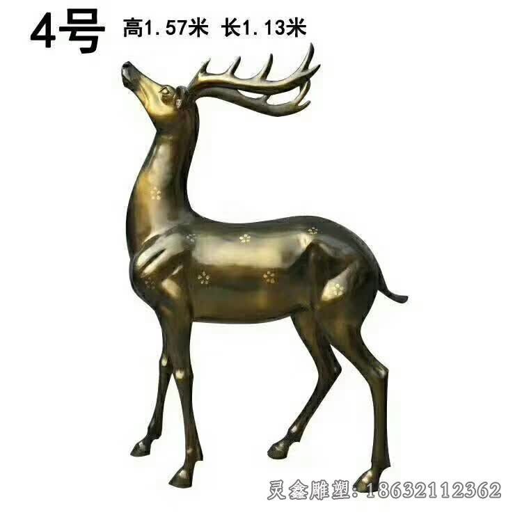 鹿动物景观铜雕