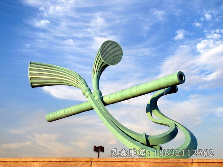 不锈钢笛子广场景观雕塑