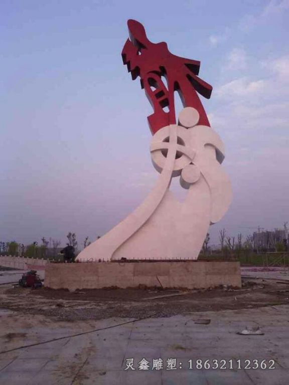 不锈钢抽象龙雕塑