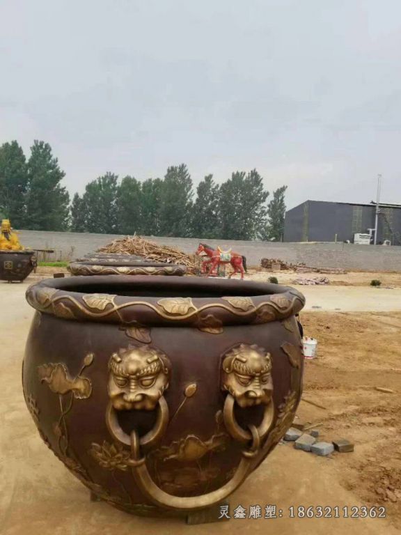 寺庙水缸景观雕塑