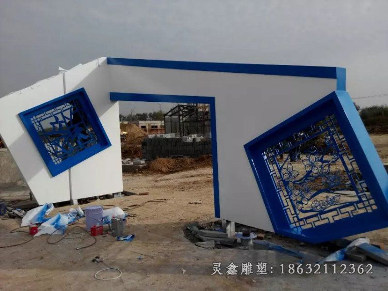 不锈钢窗花广场雕塑