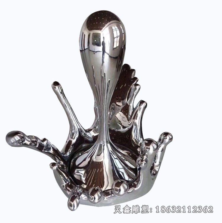 不锈钢抽象水滴雕塑