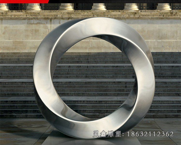 不锈钢不规则圆景观雕塑