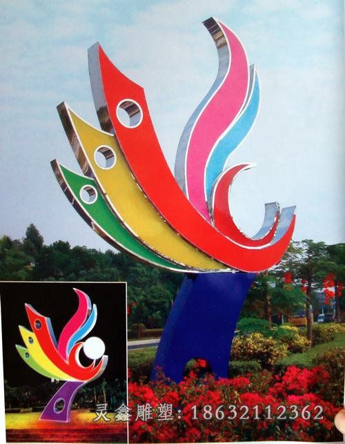 不锈钢抽象景观雕塑