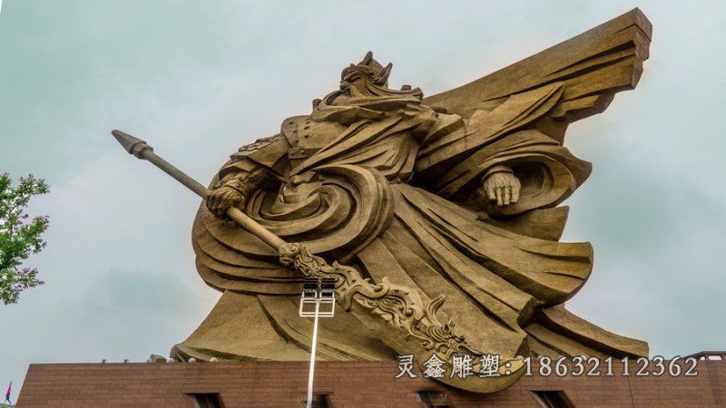 不锈钢关公人物雕塑