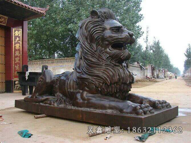 狮子景观铜雕