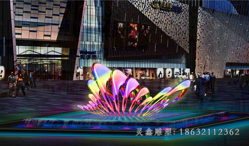 不锈钢抽象飘动雕塑