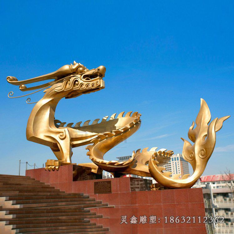 不锈钢金龙雕塑