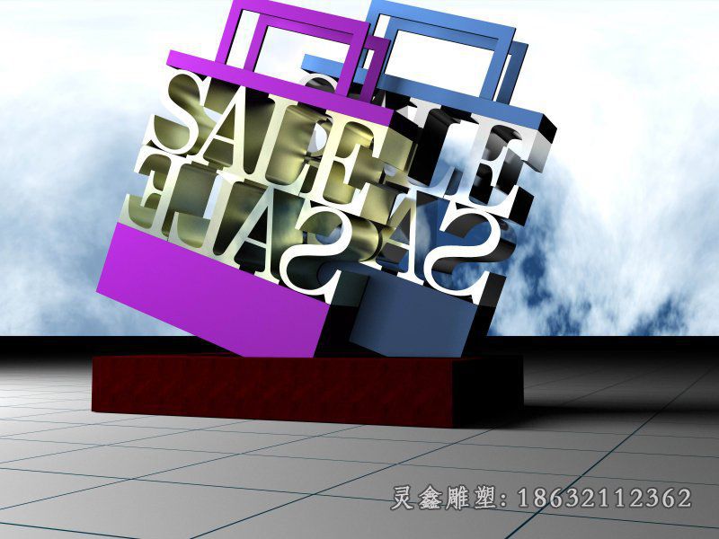 不锈钢商城门口雕塑