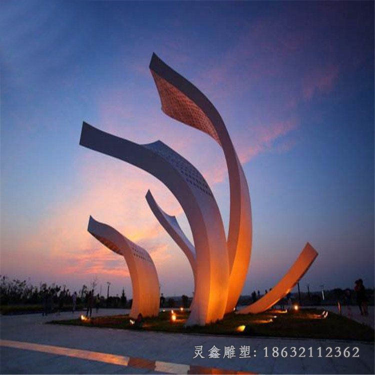 不锈钢夜光之神广场雕塑