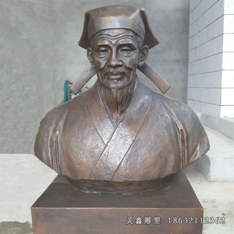 朱熹胸像儒家铜雕