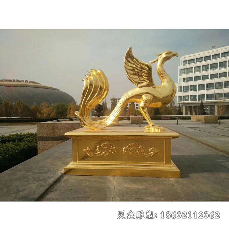 朱雀神兽铜雕