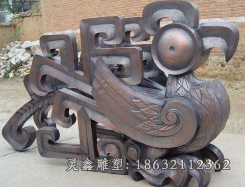 抽象凤凰雕塑