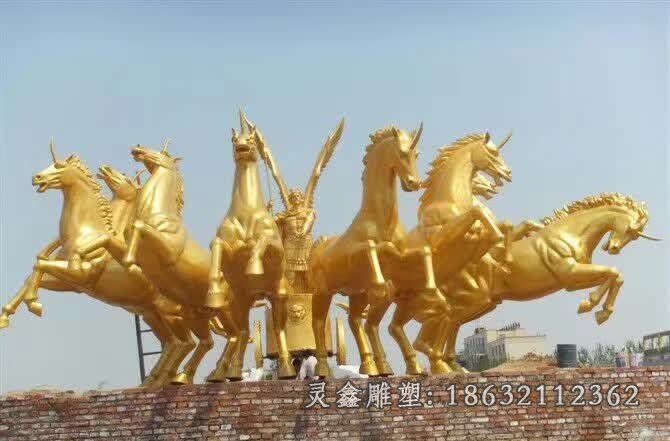 阿波罗战车景观铜雕