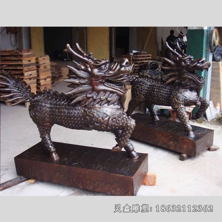 招财麒麟雕塑