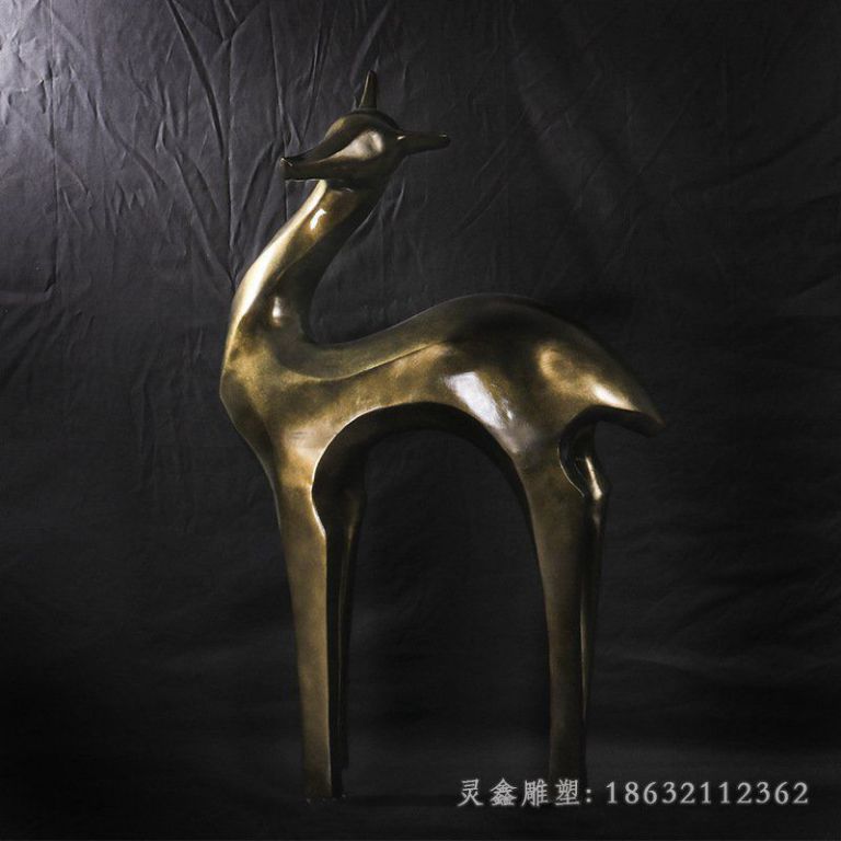 鹿动物公园景观铜雕