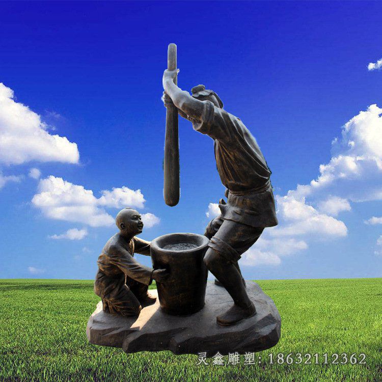 农耕人物公园铜雕
