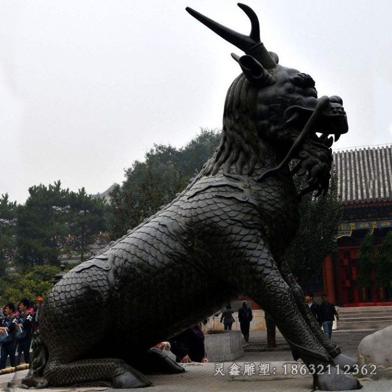 招财神兽麒麟铜雕