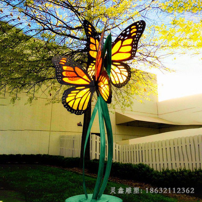 蝴蝶不锈钢景观雕塑