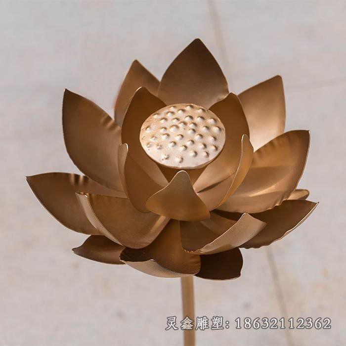 荷花植物景观雕塑