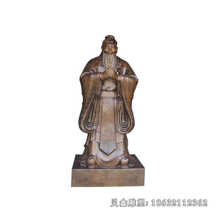 孔子校园人物铜雕