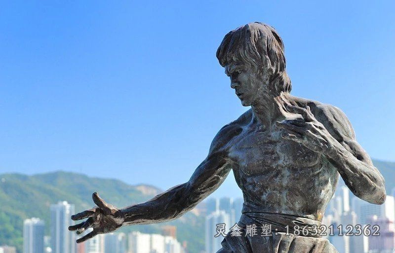 李小龙功夫巨星铜雕