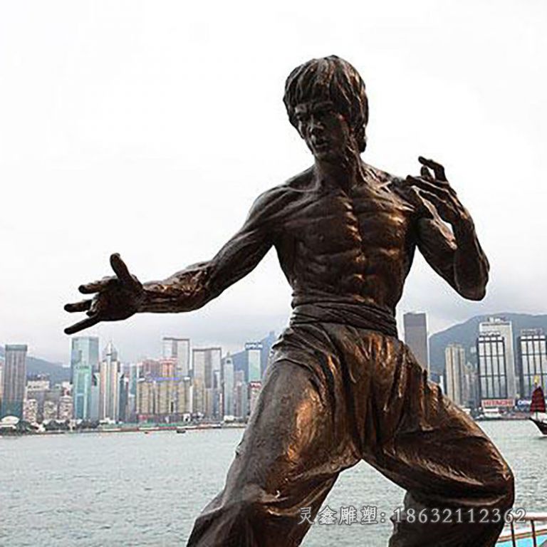 李小龙名人铜雕