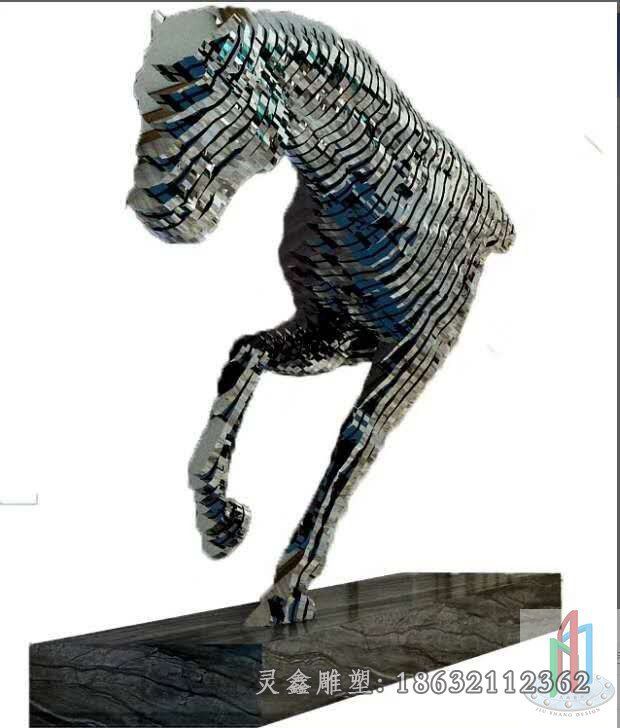 不锈钢螺纹半身马雕像