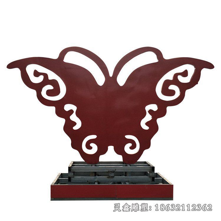 不锈钢抽象蝴蝶雕塑