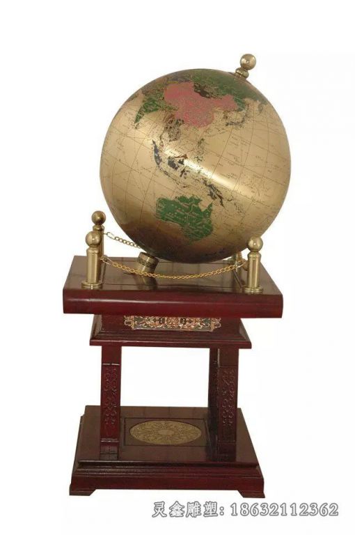 不锈钢地球仪校园雕塑