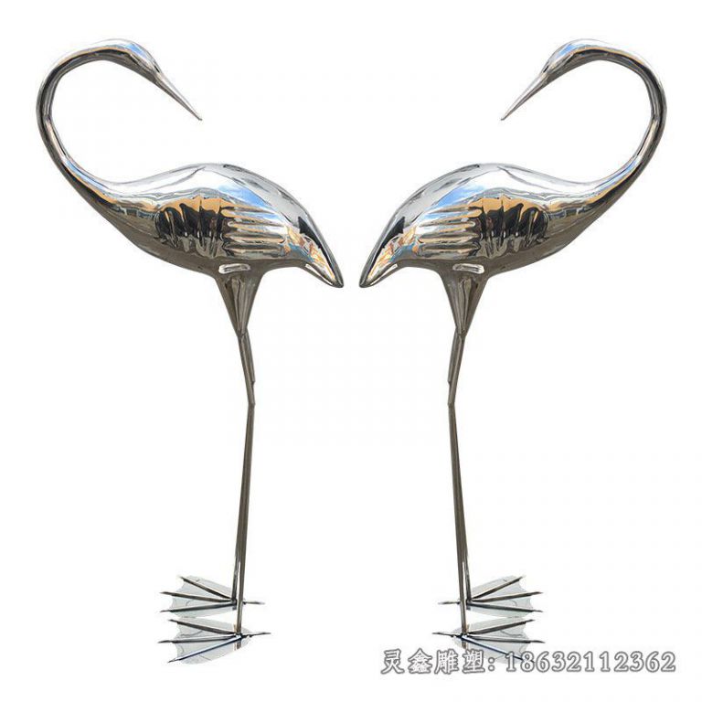 不锈钢火烈鸟动物雕塑