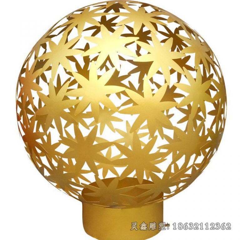 不锈钢镂空球景观雕塑