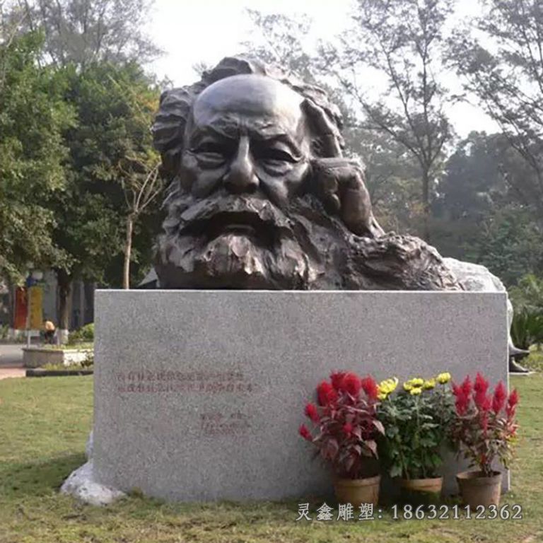 雨果名人头像铜雕