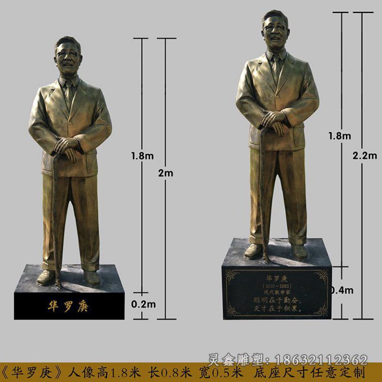 科学院华罗庚铜雕