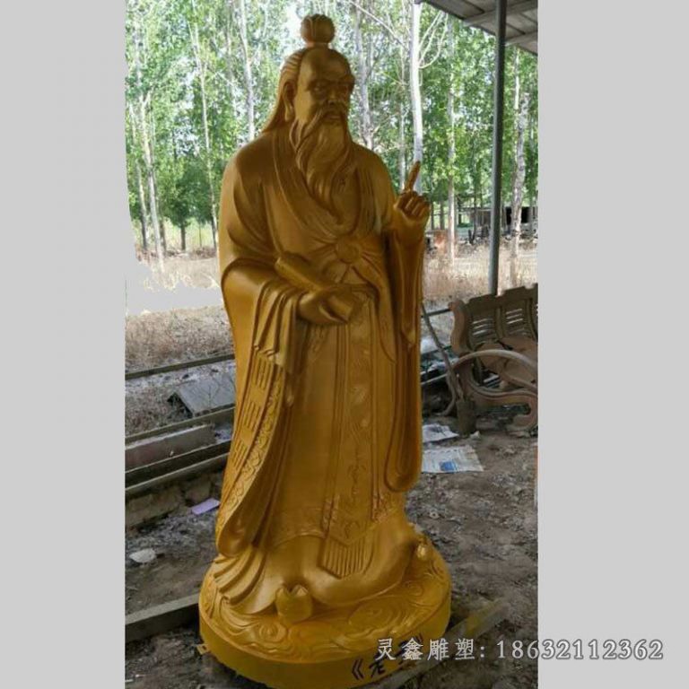 文学家古代老子铜雕