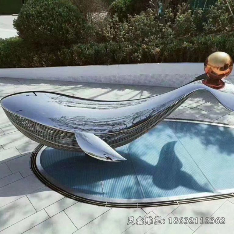 不锈钢动物海豚雕塑