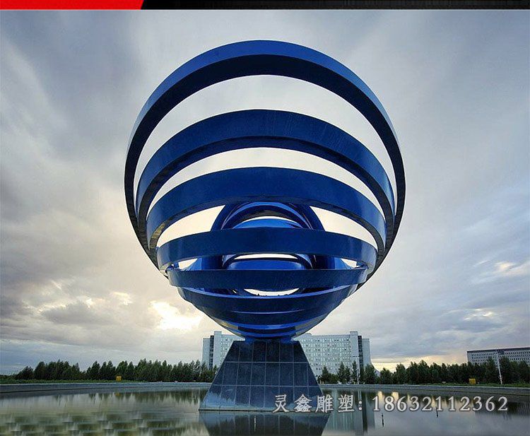 不锈钢花环景观雕塑