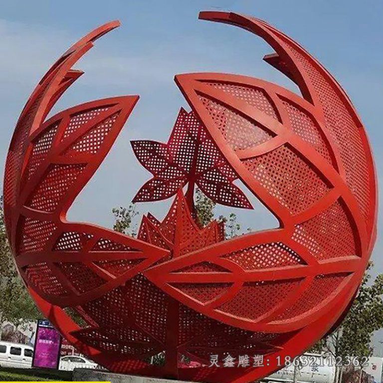 不锈钢枫叶景观雕塑