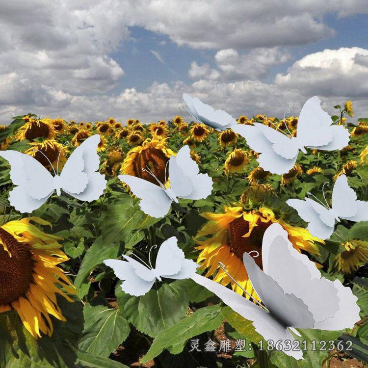 不锈钢镜面蝴蝶雕塑