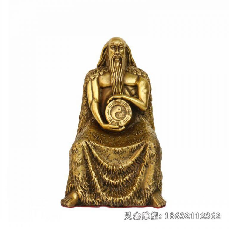 伏羲人物景观铜雕