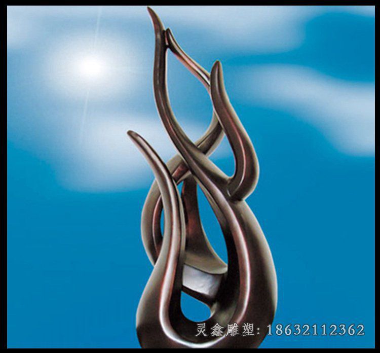 不锈钢抽象企业雕塑