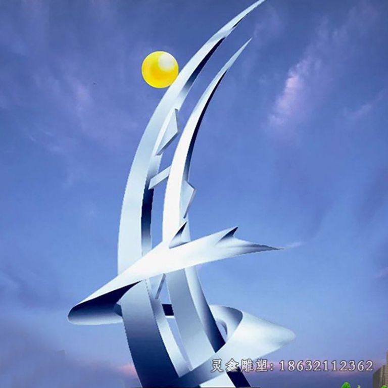 不锈钢海浪广场景观雕塑