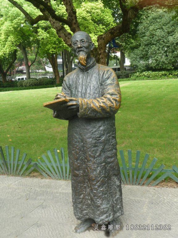 齐白石古代画家铜雕