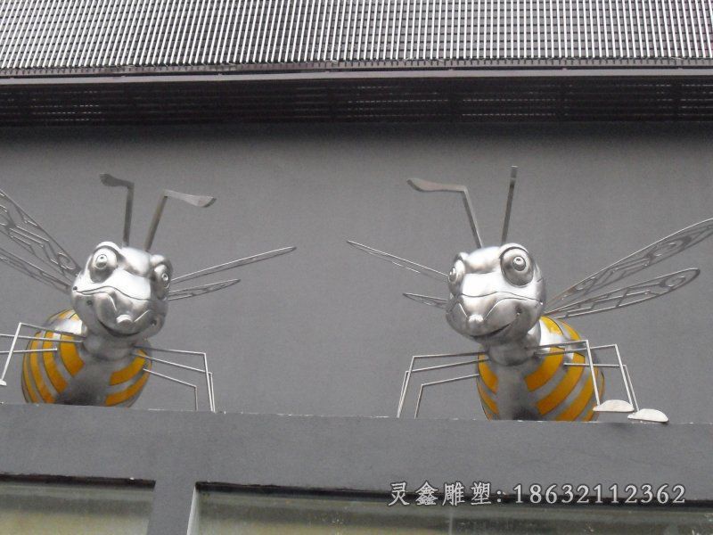 不锈钢蜜蜂动物雕塑