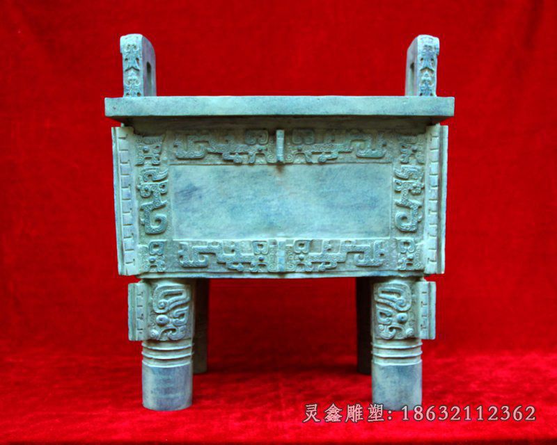 铜雕方鼎园林景观