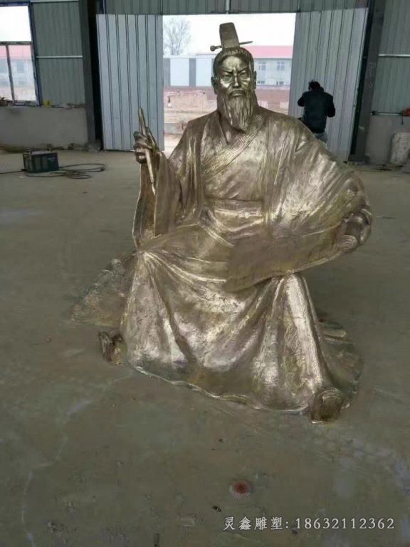 王羲之古代人物铜雕