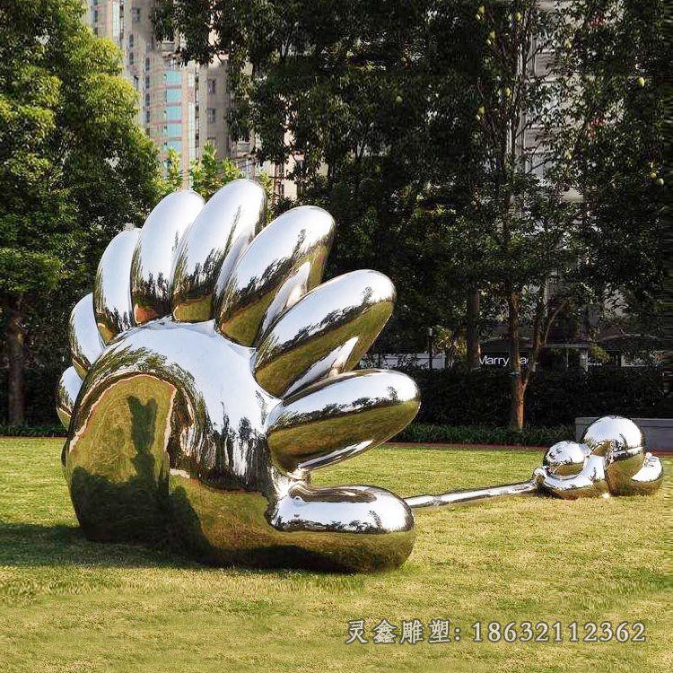 抽象创意花朵公园景观雕塑